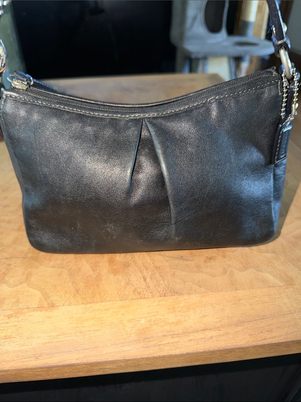 Vintage Coach Y2K Demi Baguette Shoulder Bag Black Leather - Picture 3 of 12
